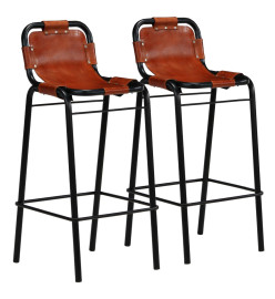 Ensemble de bar 3 pcs Bois massif recyclé et cuir de chèvre