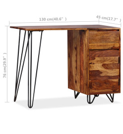 Bureau avec 1 tiroir et 1 armoire Bois massif de Sesham