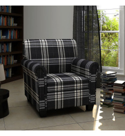 Fauteuil avec coussin Noir Tissu