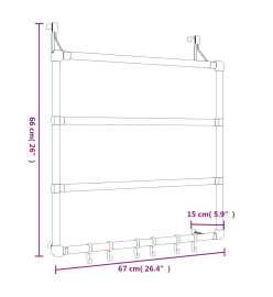 Porte-serviette 67x15x66 cm aluminium