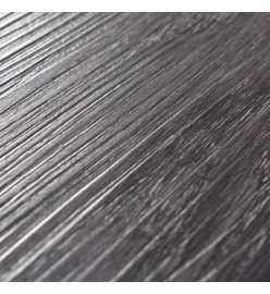 Planches de plancher PVC Non auto-adhésif 4,46 m² 3 mm Noir