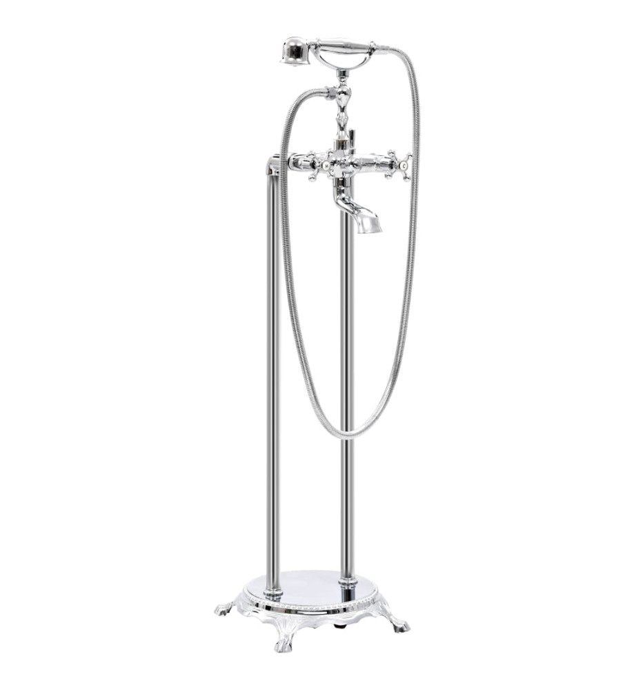 Robinet de baignoire sur pied Acier inoxydable 99,5 cm Argenté