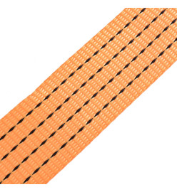 Sangle d’arrimage à cliquet 10 pcs 2 tonnes 8 m x 50 mm Orange