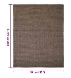 Tapis Sisal naturel 80x100 cm Marron