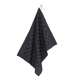 Ensemble de serviettes 10 pcs noir et gris coton