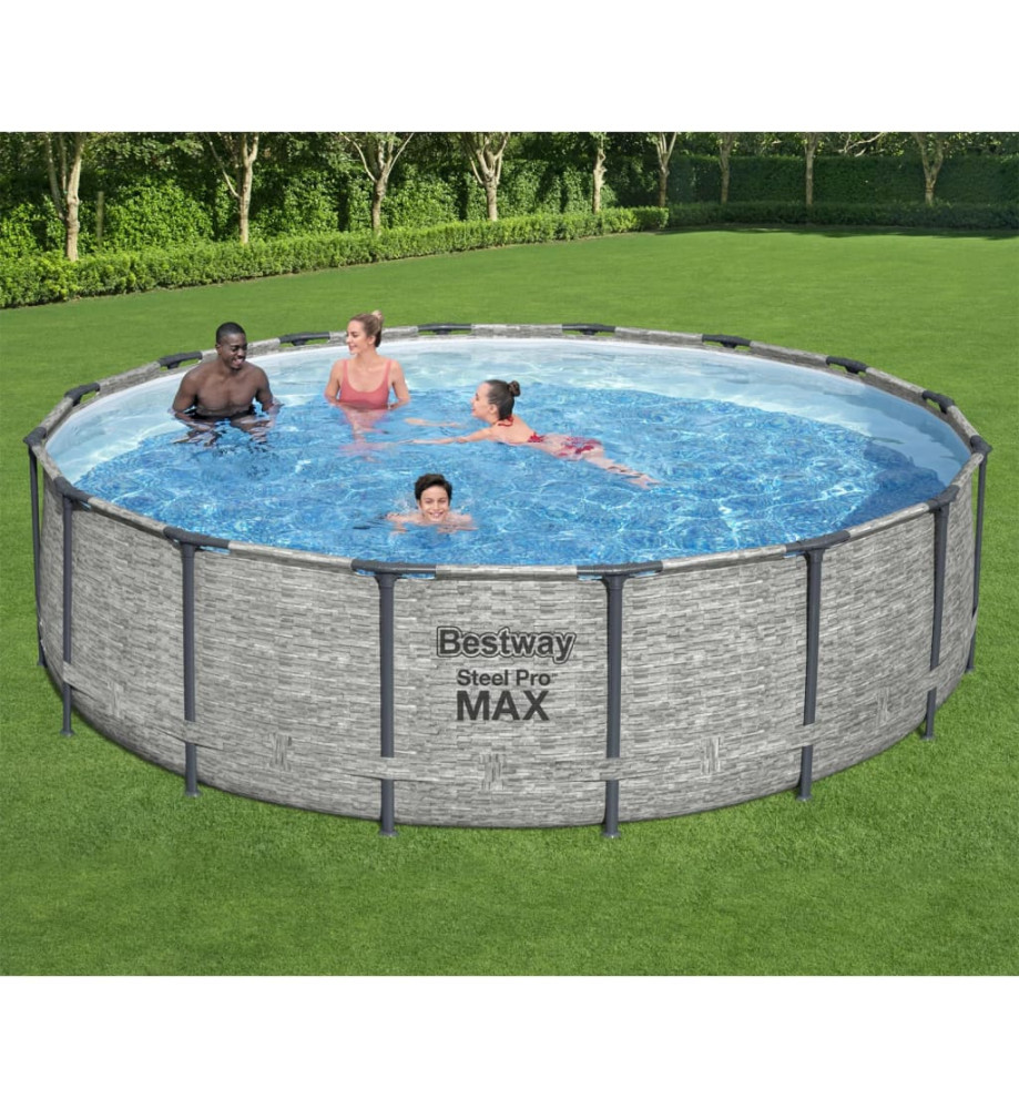 Bestway Piscine ronde Power Steel 488x122 cm