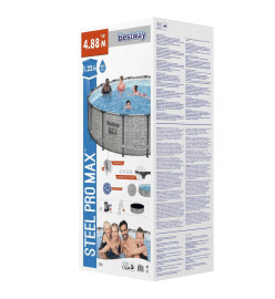 Bestway Piscine ronde Power Steel 488x122 cm