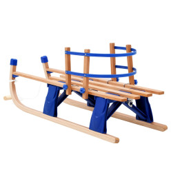 Traîneau pliable en bois avec dossier 119 cm