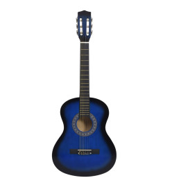 Guitare classique de débutants et enfants Bleu 3/4 36"