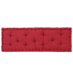 Coussin de plancher de palette Coton 120x40x7 cm Bordeaux