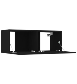 Ensemble de meubles TV 6 pcs Noir Bois d'ingénierie