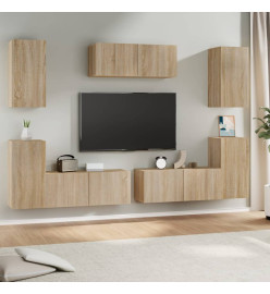 Ensemble de meubles TV 7 pcs Chêne sonoma Bois d'ingénierie