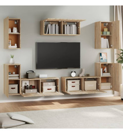 Ensemble de meubles TV 7 pcs Chêne sonoma Bois d'ingénierie