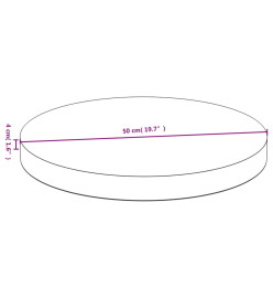 Dessus de table Ø50x4 cm bambou