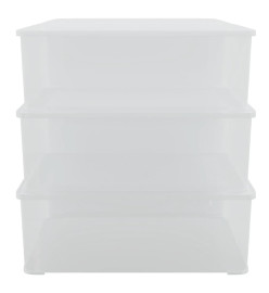 Boîtes de rangement en plastique 6 pcs 5 L empilables