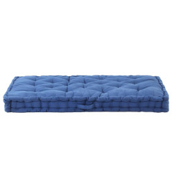 Coussin de plancher de palette Coton 120x80x10 cm Bleu clair