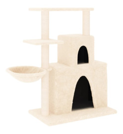 Arbre à chat avec griffoirs en sisal Crème 83 cm