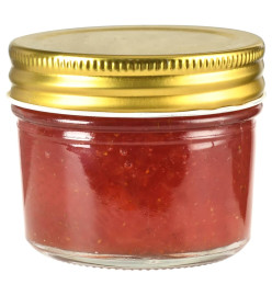 24 pcs Pots à confiture avec couvercles dorés Verre 110 ml