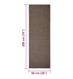 Tapis en sisal pour griffoir marron 66 x 200 cm