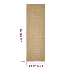 Tapis en sisal pour griffoir 80x250 cm