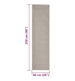 Tapis en sisal pour griffoir sable 66x250 cm