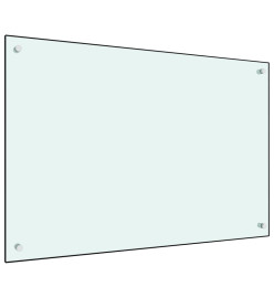 Dosseret de cuisine Blanc 90x60 cm Verre trempé