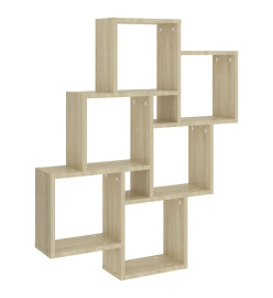 Étagère cube murale Chêne sonoma 78x15x93 cm Aggloméré