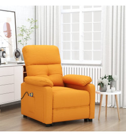 Fauteuil électrique de massage Jaune foncé Tissu