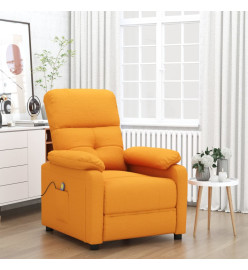 Fauteuil de massage jaune foncé tissu