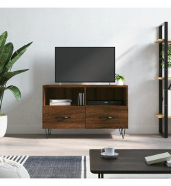 Meuble TV Chêne marron 80x36x50 cm Bois d'ingénierie