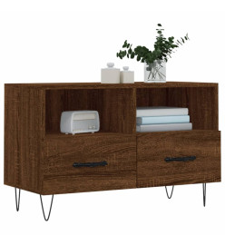 Meuble TV Chêne marron 80x36x50 cm Bois d'ingénierie