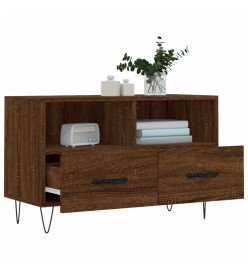 Meuble TV Chêne marron 80x36x50 cm Bois d'ingénierie