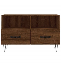 Meuble TV Chêne marron 80x36x50 cm Bois d'ingénierie