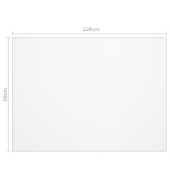 Protecteur de table mat 120x90 cm 1,6 mm PVC