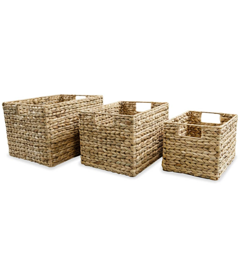 Panier de rangement 3 pcs Jacinthe d'eau