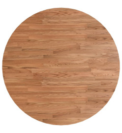 Dessus de table rond Marron clair Ø70x1,5 cm Bois chêne traité