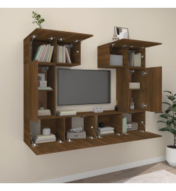 Ensemble de meubles TV 6 pcs Chêne marron Bois d'ingénierie