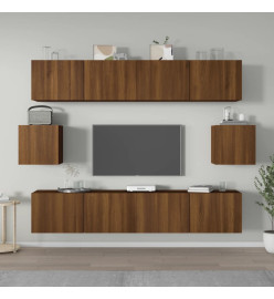 Ensemble de meubles TV 6 pcs Chêne marron Bois d'ingénierie