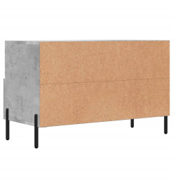 Meuble TV Gris béton 80x36x50 cm Bois d'ingénierie