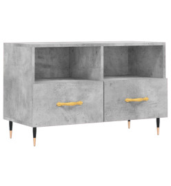 Meuble TV Gris béton 80x36x50 cm Bois d'ingénierie