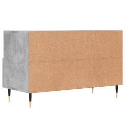 Meuble TV Gris béton 80x36x50 cm Bois d'ingénierie