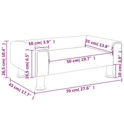 Canapé pour enfants rose 70x45x26,5 cm velours