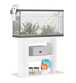 Support pour aquarium blanc 80x35x60 cm bois d'ingénierie