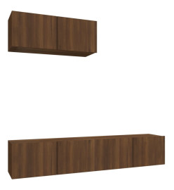 Ensemble de meubles TV 3 pcs Chêne marron Bois d'ingénierie