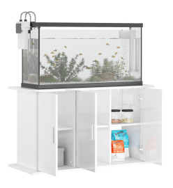 Support d'aquarium blanc brillant 101x41x58cm bois d'ingénierie