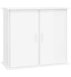 Support d'aquarium blanc brillant 81x36x73 cm bois d'ingénierie