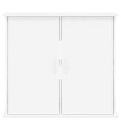 Support d'aquarium blanc brillant 81x36x73 cm bois d'ingénierie