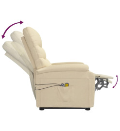 Fauteuil de massage Crème Tissu