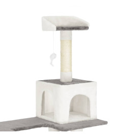 Arbre à chat avec griffoirs en sisal Blanc 225 cm