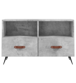 Meuble TV Gris béton 80x36x50 cm Bois d'ingénierie